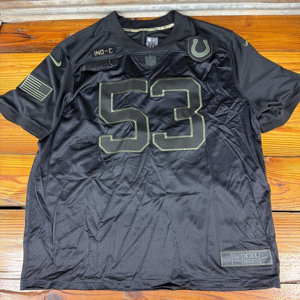 Nike NFL Indianapolis Colts Leonard 53 Salute To Service Jersey Adult Size XXL